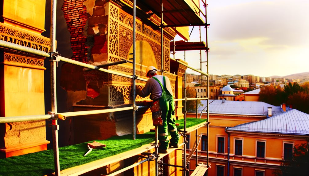 masonry restoration of historic building